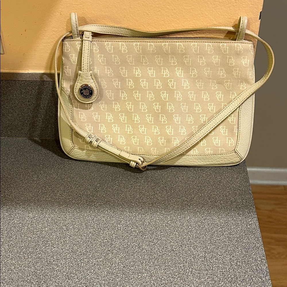 Dooney & Bourke Cream Monogram Crossbody Bag